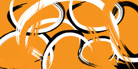 Grunge pattern background. Abstract watercolor strokes of paint wallpaper. Orange background. Vector