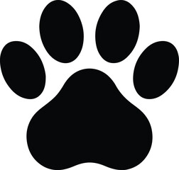 Black Paw Print Vector