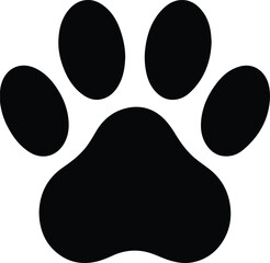 Black Paw Print Vector
