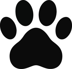 Black Paw Print Vector