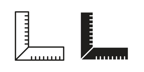 Fototapeta premium Ruler combined icon in simple modern vector format. EPS icon pack
