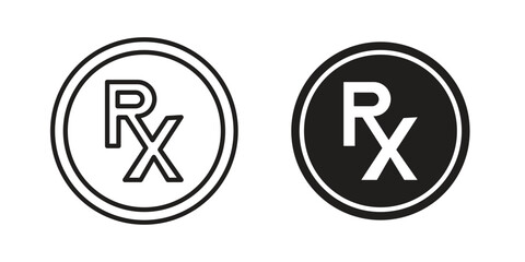 RX icon in simple modern vector format. EPS icon pack © ramsey