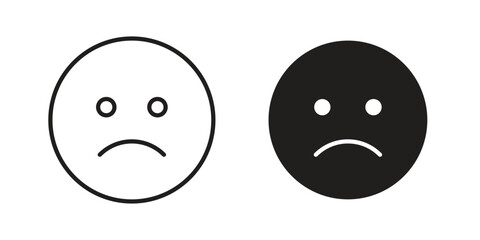Fototapeta premium Sad icon in simple modern vector format. EPS icon pack