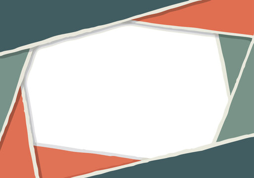 Modern geometric frame with abstract polygonal shapes creating a dynamic border design perfect for presentation backgrounds and text overlays