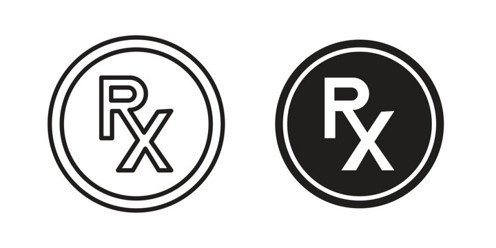 RX icon in simple modern vector format. EPS icon pack