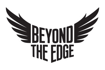 Black eagle wings framing text beyond the edge lettering