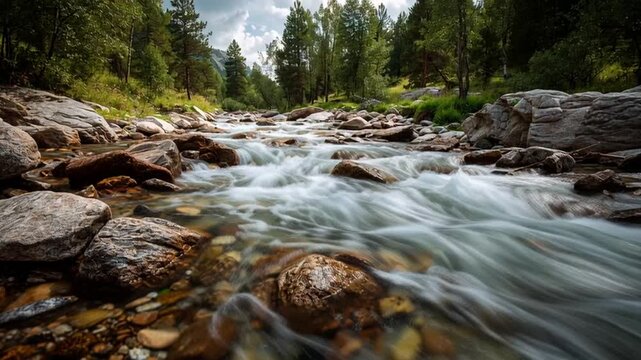 fast moving river current