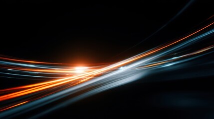 Electric light streaks and soft grain for a moody atmospheric shot