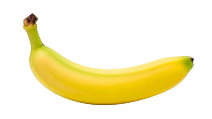 Single ripe yellow fruit curves gently against a deep black background