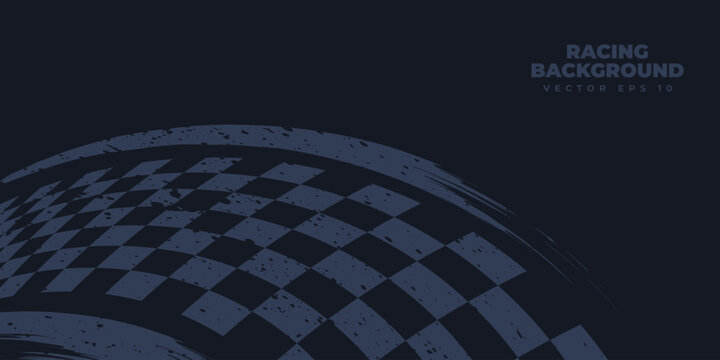 Racing background, sports race banner with dynamic grunge checkered shape ideal for sport themed events, racing posters, promotional flyers, cover, presentation backdrop and social media