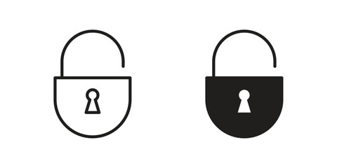 Unlock icon in simple modern vector format. EPS icon pack