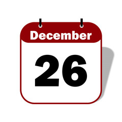 26 December Date Icon 