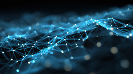 An abstract representation of a complex network or data visualization, a sense of interconnectedness, perfect for illustrating concepts