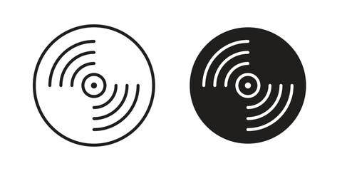 Vinyl icon in simple modern vector format. EPS icon pack