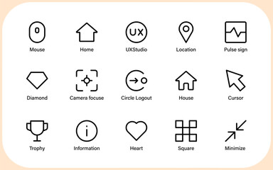Essential UI Interface Icons Collection. Featuring Modern Apps and Digital Platforms Functional Elements and Creative Symbols