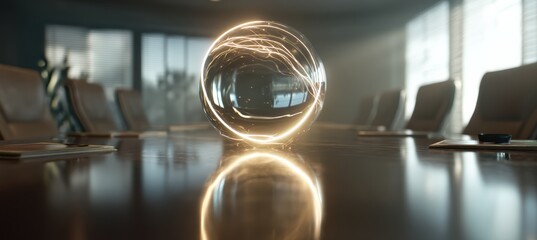 AI-powered boardroom meeting highlighting teamwork and business success