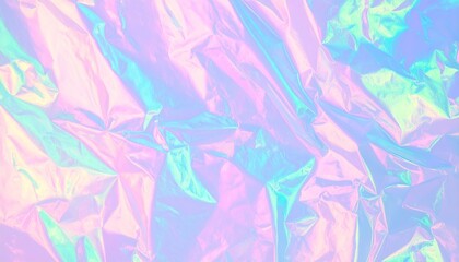 Fototapeta premium Holographic Pastel Texture Crumpled Foil Abstract Background, Pastel, Hologram Holographic, iridescent