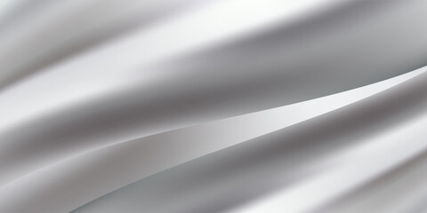 3d chrome liquid wavy texture, silver silk fabric background or smooth metal foil. Modern Trendy design in Vector Illustration