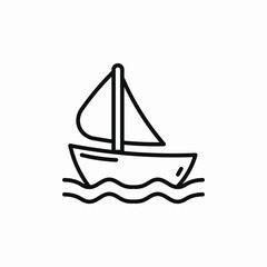 sea sail bot icon sign vector