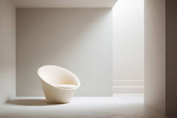 gravitationdefying meditation chair designed for serene relaxation located in minimalist interior