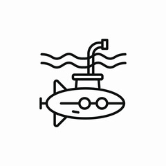 submarine sea icon sign vector