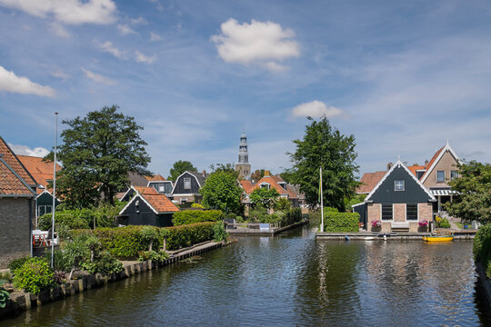 Kanal in Hindeloopen, Friesland