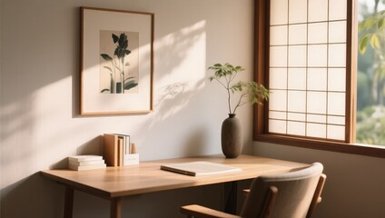 Cozy and Inviting Modern Workspace with Natural Light