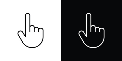 Fototapeta premium Cursor icon outline and linear vector. outline icon and illustration