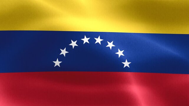 3D-Illustration of a Venezuela flag - realistic waving fabric flag.