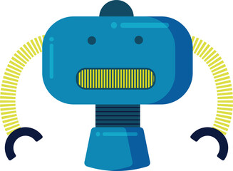 Obraz premium Cartoon Robot Illustration