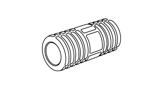 Fitting pipe with threaded end and square section in the middle for industrial applications and plumbing systems.