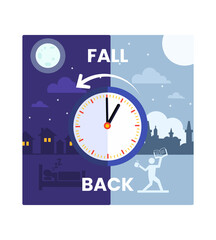 Fall Back,Daylight Saving Time Ends.transparent png illustration.