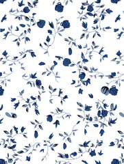 Classic Popular Flower Seamless pattern background - For easy making seamless pattern use it for filling any contours