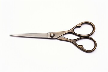 Vintage tailor scissors white background weaponry shears.