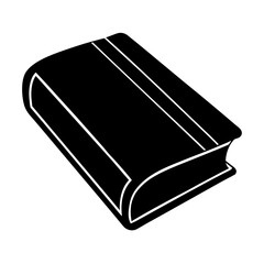a book closed vector art illustration