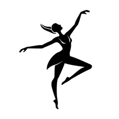 a dancer in mid movement vector art illustration