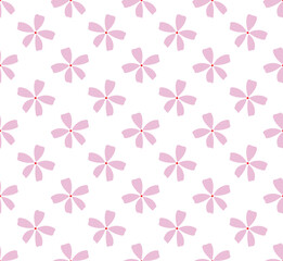 Seamless pattern. Cute pattern with colorful pink flowers. Flower pattern. Floral texture pastel color for design, textile, fabric, paper, wallpaper, scrapbooking, cards, wrapping, vector