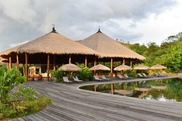 Tropical resort on Flores Island, Indonesia