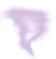 Naklejka premium Soft swirling colored smoke cloud with smooth vapor texture and dreamy mist effect on transparent background.