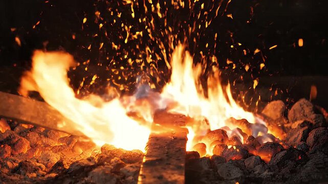 Trial by Fire: Steel Billet Heated to a Searing White-Hot Glow
