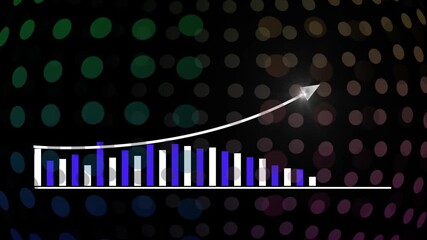 2046, Business growth concept in graph chart showing marketing sales profit increasing to future target . growing business concept.