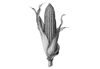 Corn, corncob sketch hand drawn. Healthy food corn, corncob illustration. Organic fresh vegetarian food drawing. Classic engrave, hand drawn, corn, corncob sketch style. Farm market. Illustration