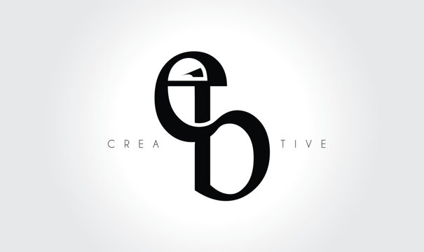 EB Creative Elegant Serif Monogram Logo &ndash; Luxury Lowercase Typographic Lettermark for Modern Branding