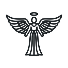 Heavenly angel design for greeting cards and spiritual themes.Vector