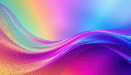 Vibrant Abstract Colorful Wave Flowing Through a Spectrum of Light and Texture in Modern Design