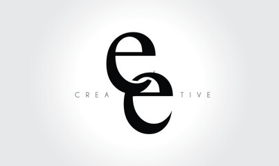 EE Creative Elegant Serif Monogram Logo – Luxury Lowercase Typographic Lettermark for Modern Branding