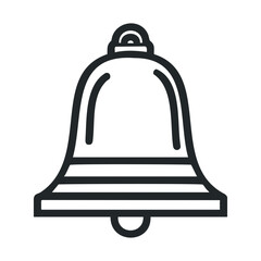 Simple bell design for decoration and announcement purposes.Vector  Black and white line art