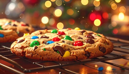 A close-up of beautifully decorated Christmas cookies with colorful icing in a cozy festive setting. Perfect for holiday greeting cards, banners, food blogs, and Christmas advertising.