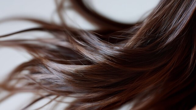 Hair flowing softly in natural light creating a serene and graceful atmosphere