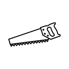 Outline drawing of a handsaw
